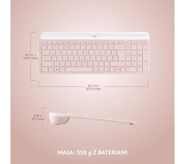 Logitech MK470  Różowy