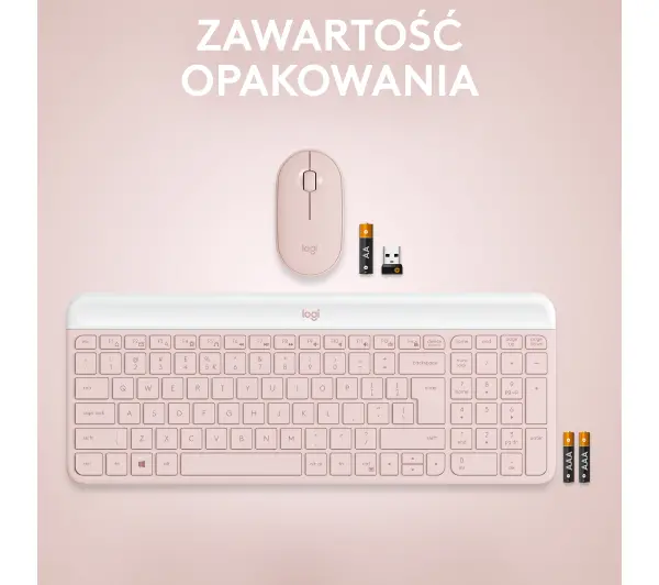 Logitech MK470  Różowy