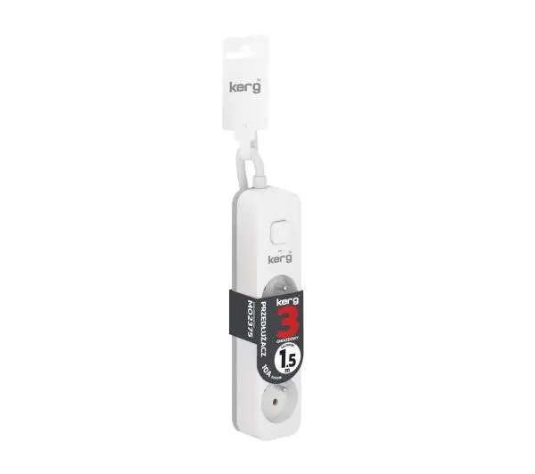 Kerg M02375 3 gniazda 1,5m Biały