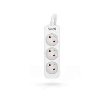 Przedłużacz Kerg M02384 3 gniazda 3m Biały