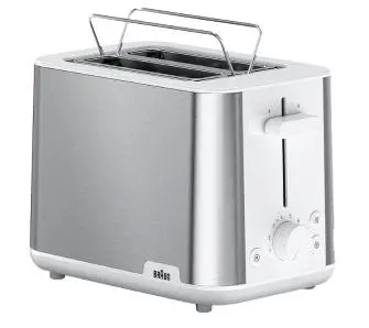 Toster Braun PurShine HT1510.WH Ruszt do bułek Rozmrażanie 900W