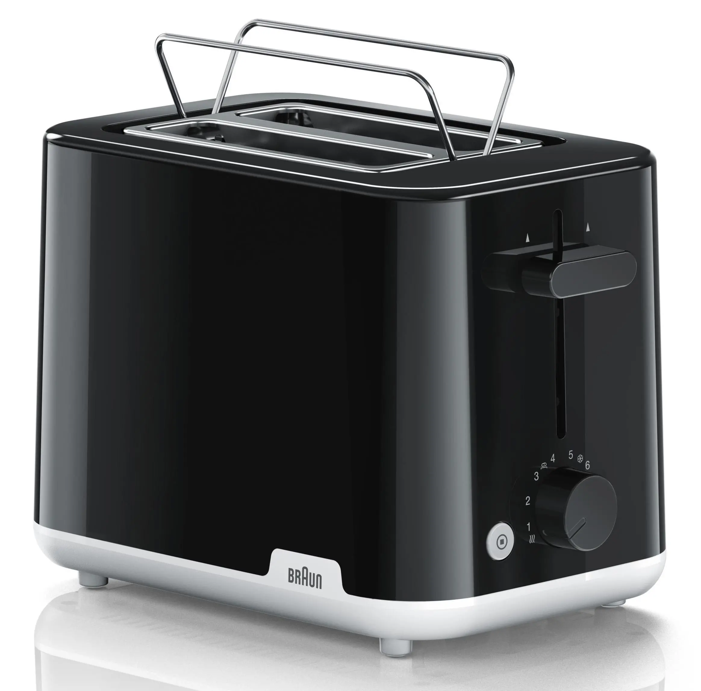 Toster Braun HT1010.BK Ruszt do bułek Rozmrażanie 900W