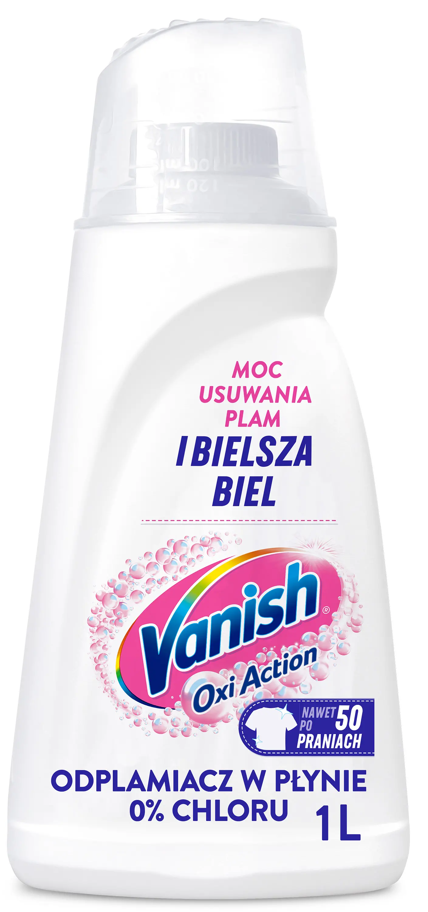 Odplamiacz Vanish Oxi Action White w żelu do białych tkanin 1l