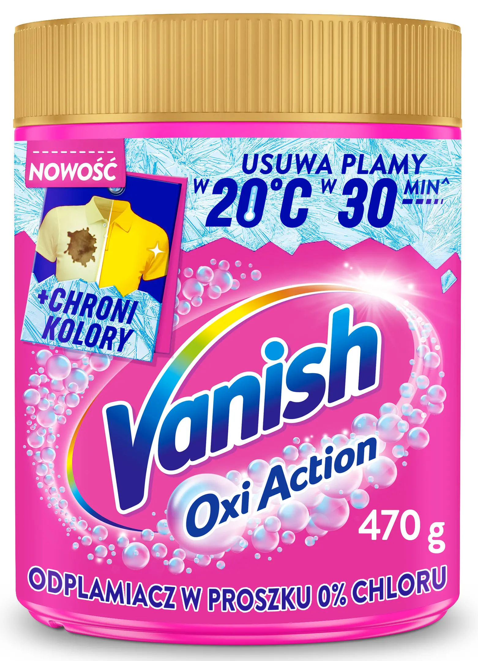 Odplamiacz Vanish Oxi Action Pink do koloru i bieli 470g