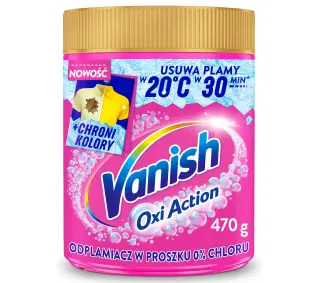 Vanish Oxi Action Pink do koloru i bieli 470g