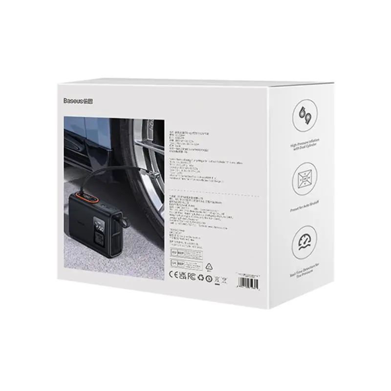 Kompresor pompka Baseus CRNL060001 Mega EnergyPump 6000mAh Czarny