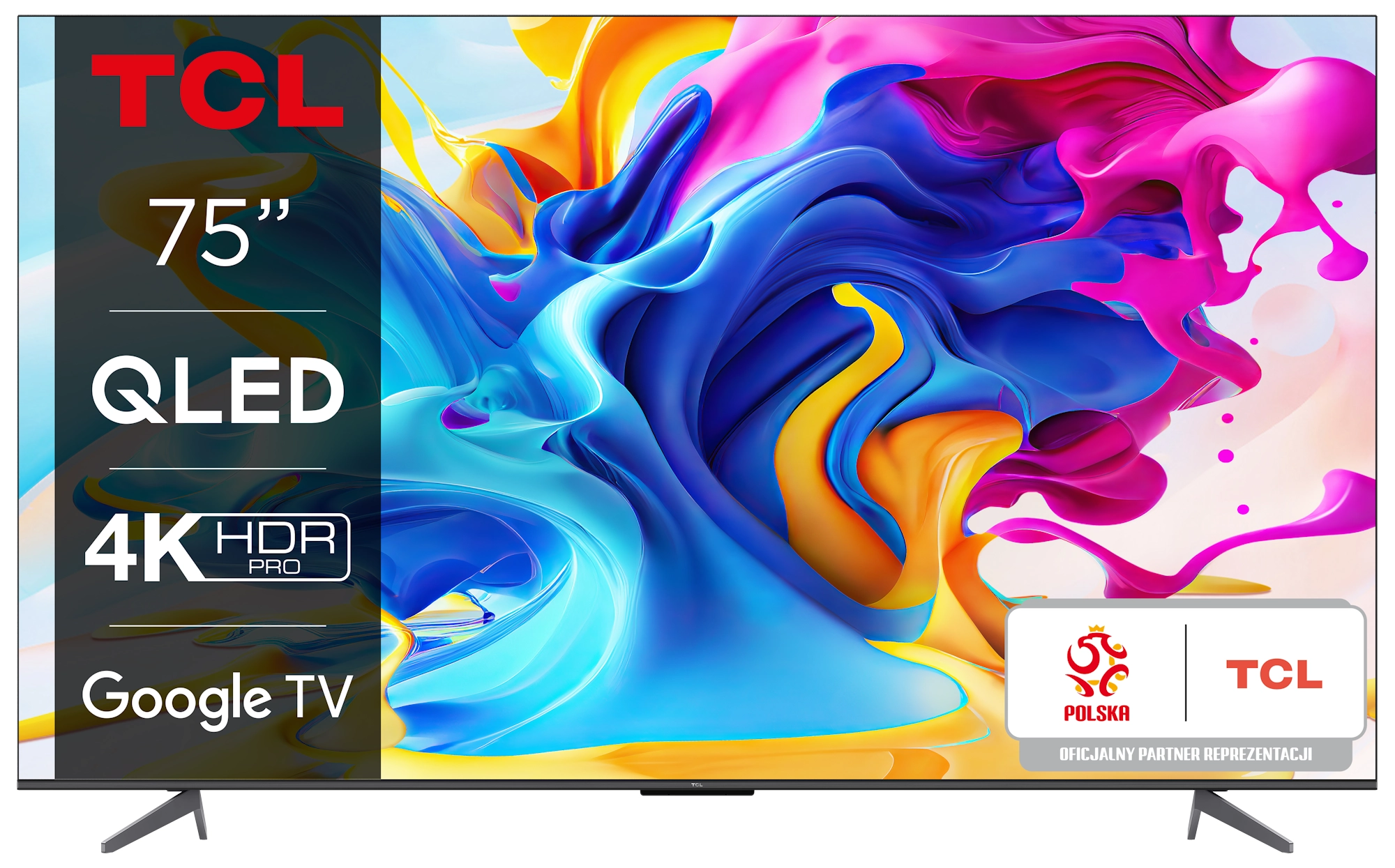 Telewizor TCL 75C649 75" QLED 4K Google TV Dolby Vision Dolby Atmos DVB-T2