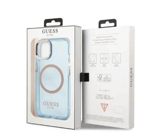 Guess Gold Outline Translucent MagSafe GUHMP13MHTCMB do iPhone 13