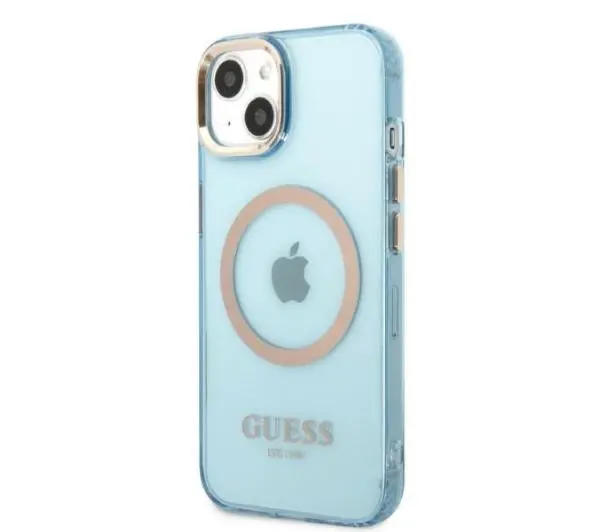 Guess Gold Outline Translucent MagSafe GUHMP13MHTCMB do iPhone 13
