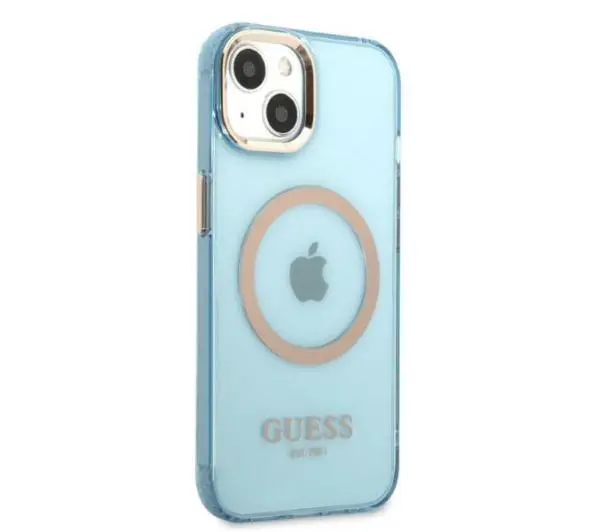 Guess Gold Outline Translucent MagSafe GUHMP13MHTCMB do iPhone 13