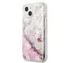 Etui Guess Peony Liquid Glitter GUHCP13SLGPEPI do iPhone 13 mini