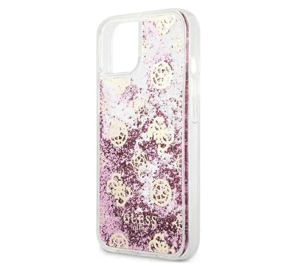Guess Peony Liquid Glitter GUHCP13SLGPEPI do iPhone 13 mini