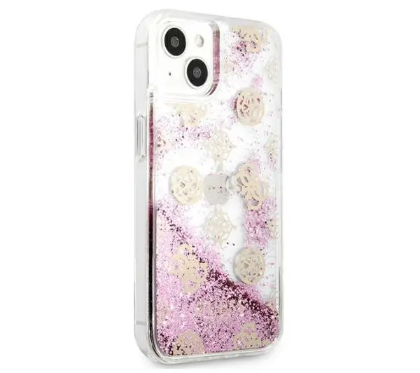 Guess Peony Liquid Glitter GUHCP13SLGPEPI do iPhone 13 mini