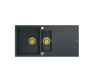 Quadron HQE510050U8_PVDG1 P2O Evan 156 Granitowy Czarny metalik/Złoty - DRUGI -30%, ALBO 5-TY ZA 1ZŁ - Kup na Raty - RRSO 0%