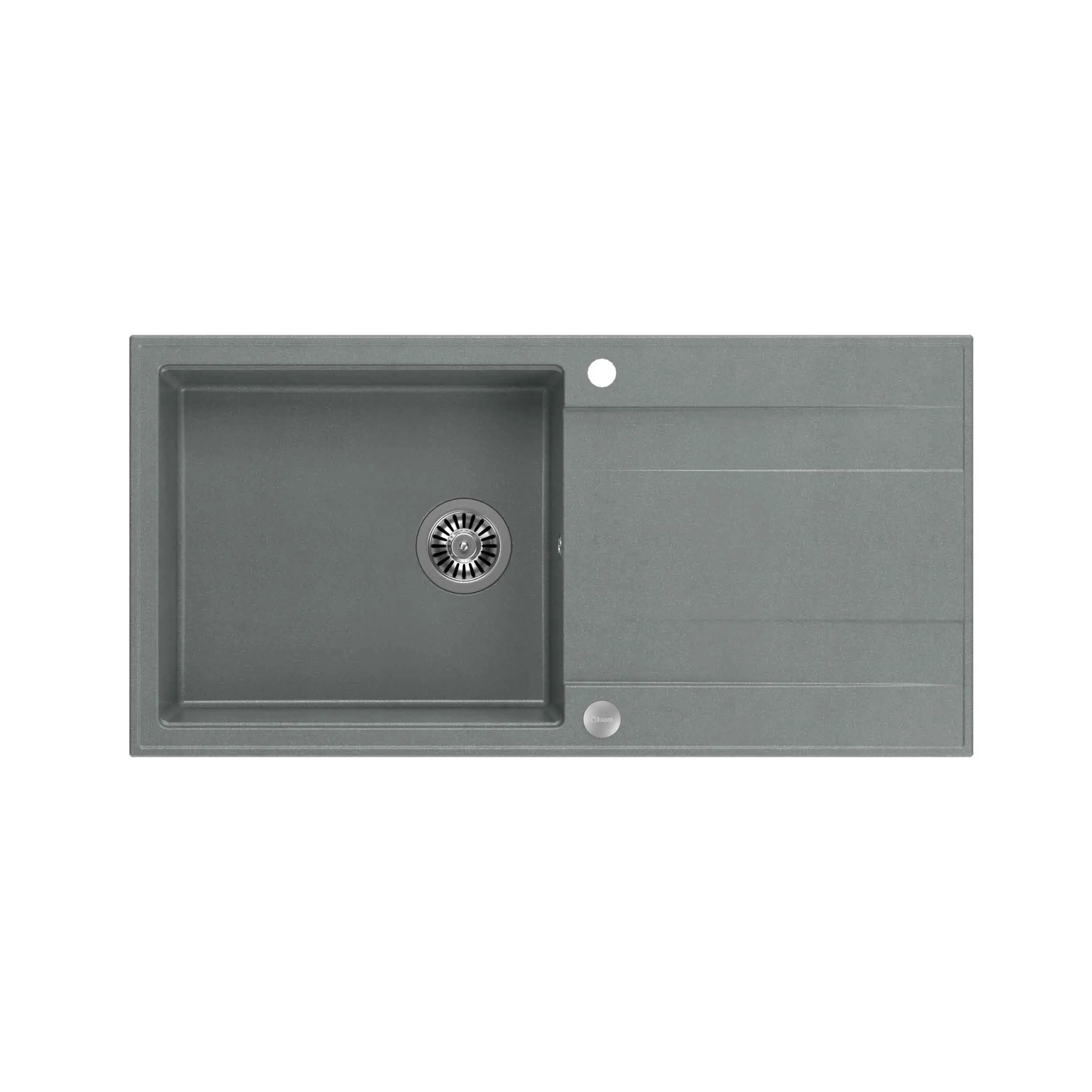 Zlewozmywak Quadron HCQE10050U5_BS P2O Evan 146 XL Granitowy Szary/Stalowy