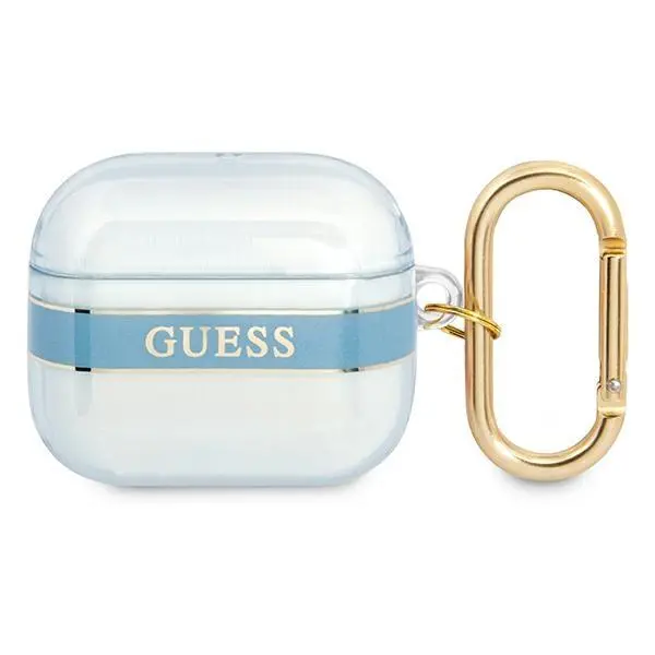 Etui na słuchawki Guess Strap Collection do AirPods 3 Niebieski