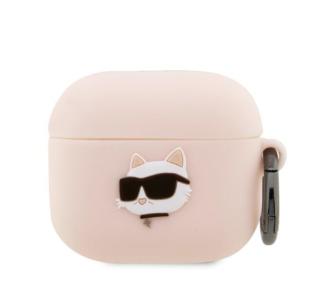 Etui na słuchawki Karl Lagerfeld Silicone Choupette Head 3D do AirPods 3 Różowy