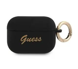 Guess Silicone Vintage Script do AirPods Pro Czarny
