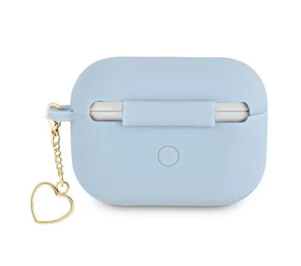 Guess Silicone Charm Heart Collection do AirPods Pro Niebieski