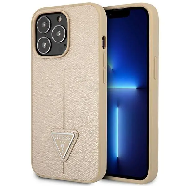 Etui Guess Saffiano Triangle Logo GUHCP14LPSATLE do iPhone 14 Pro