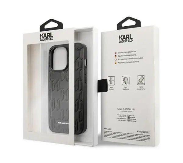 Karl Lagerfeld Monogram Plaque KLHCP13LMNMP1K do iPhone 13 Pro / 13
