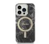 Zestaw Guess GUBPP14LHMEACSK  ładowarka indukcyjna + etui Marble MagSafe do iPhone 14 Pro