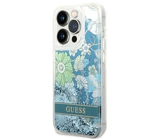 Guess Flower Liquid Glitter GUHCP14XLFLSN do iPhone 14 Pro Max