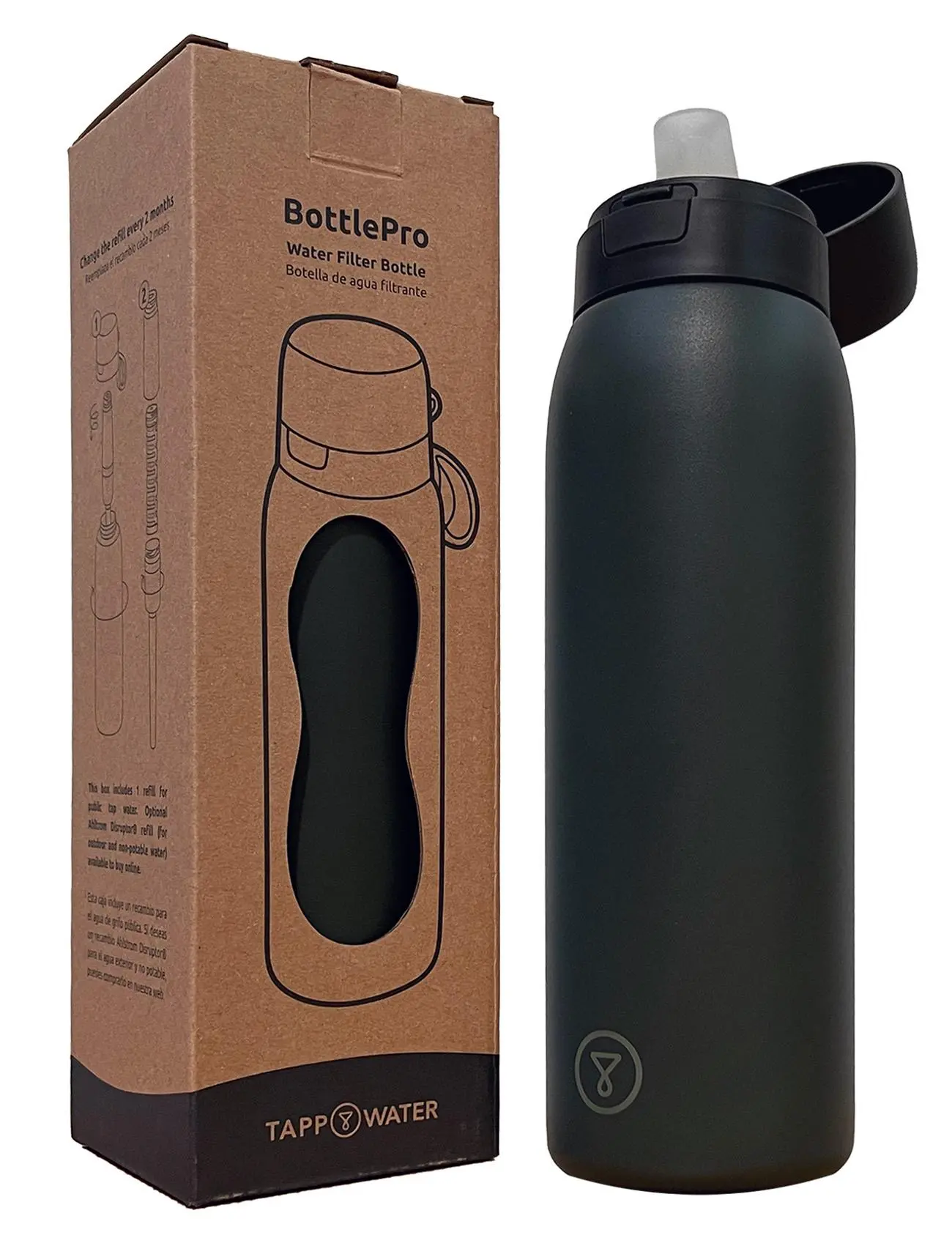 Butelka filtrująca Tapp Water Pro 0,74l Czarny