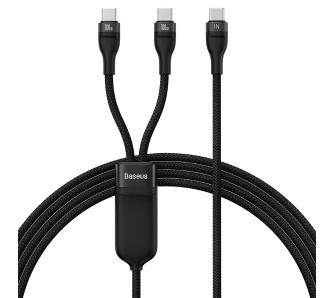 Kabel Baseus FLASH SERIES USB-C 2w1 2USB-C 1,5m Czarny