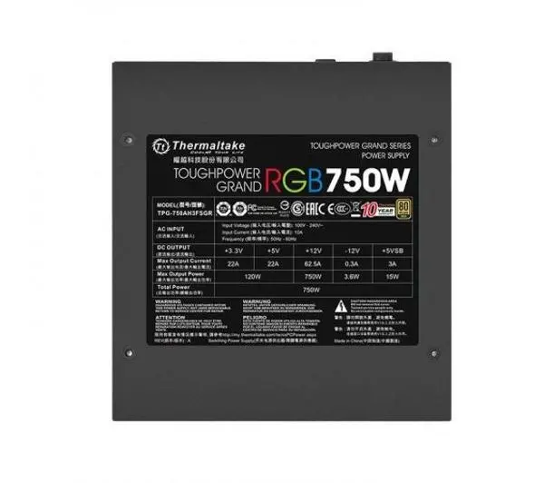 Thermaltake Toughpower Grand RGB 750W 80+ Gold Czarny - Kup na Raty - RRSO 0%