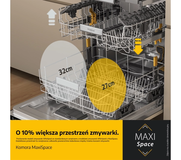 Whirlpool W8I HT40 T MaxiSpace 60cm Automatyczne otwieranie drzwi Szuflada na sztućce - ⚡ BESTSELLERY ⚡ - Kup na Raty - RRSO 0%