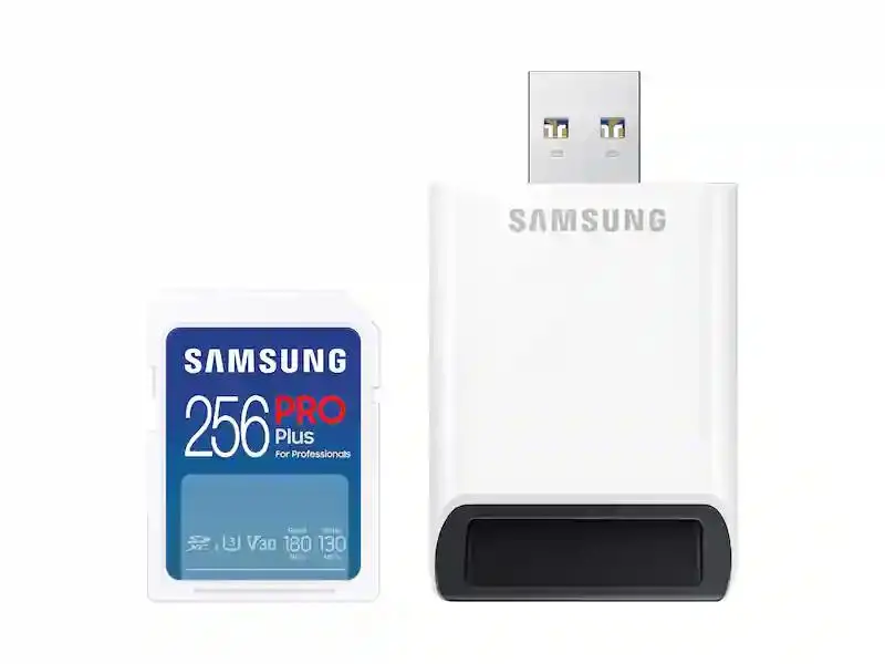 Karta pamięci Samsung PRO Plus SD 256GB UHS-I U3 + czytnik