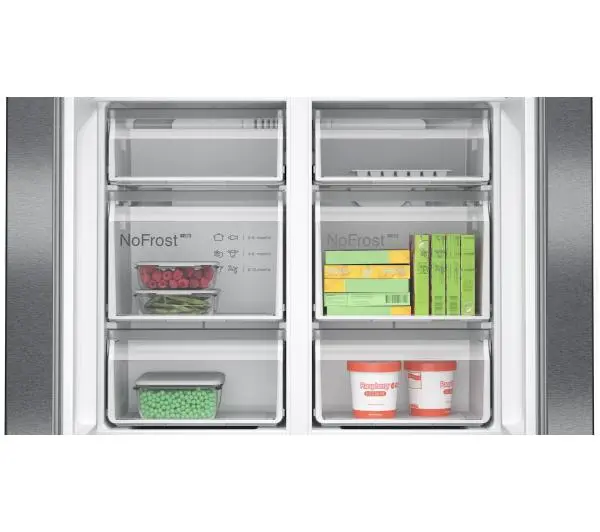 Bosch Serie 4 KFN96AXEA Pełny No Frost 183cm Szuflada z kontrolą wilgotności Zdalne sterowanie Ciemna Stal Nierdzewna - Kup na Raty - RRSO 0%