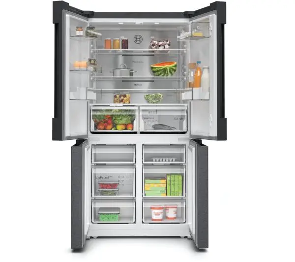 Bosch Serie 4 KFN96AXEA Pełny No Frost 183cm Szuflada z kontrolą wilgotności Zdalne sterowanie Ciemna Stal Nierdzewna - Kup na Raty - RRSO 0%