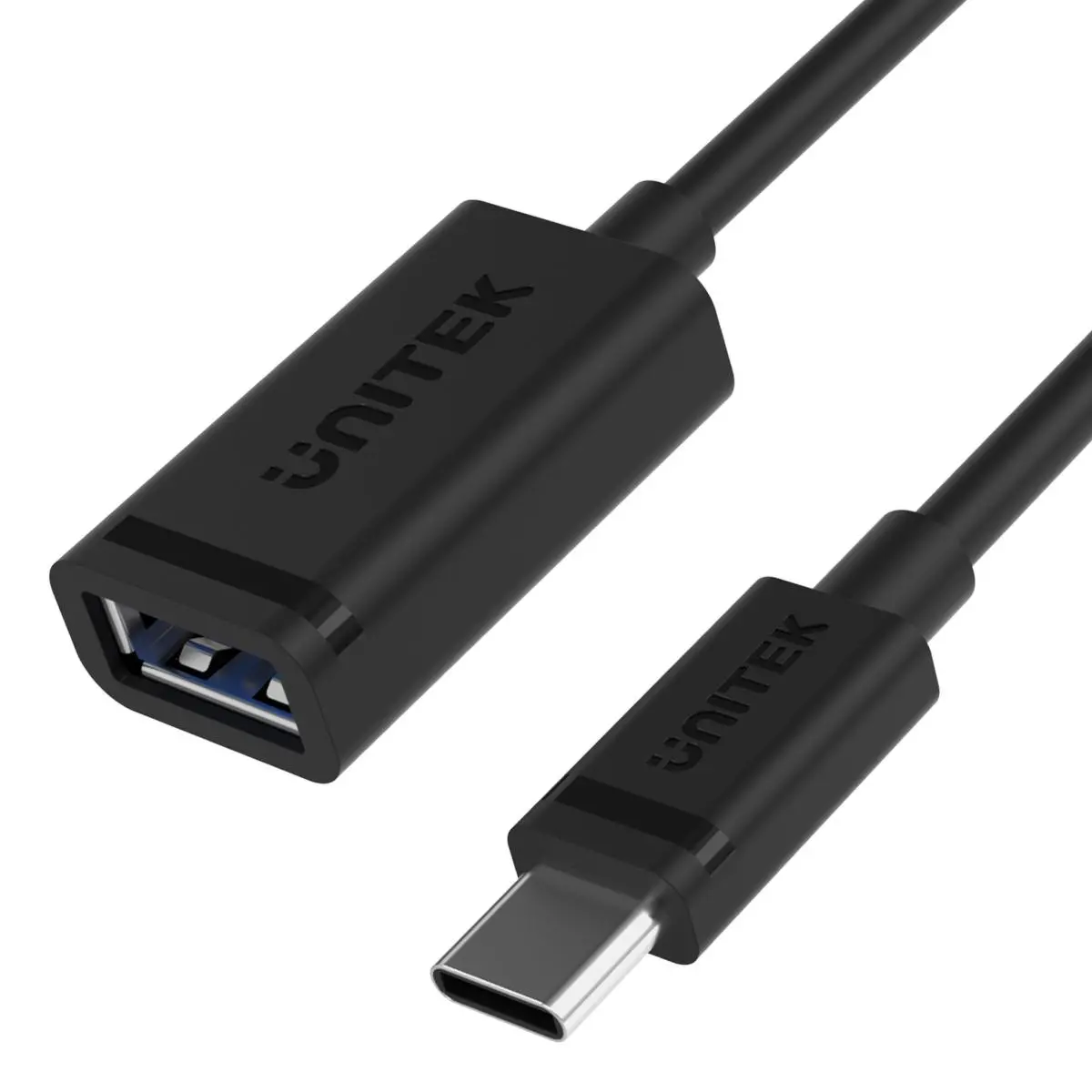 Adapter Unitek C476BK-1M / USB-C na USB-A z kablem 1m, 10Gbps, PD 60W