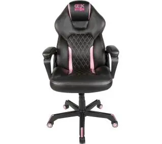 Konix Geek Star Gamingowy do 150kg Skóra ECO Czarno-różowy - Kup na Raty - RRSO 0%