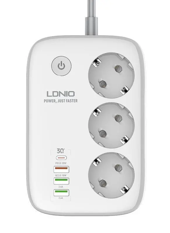 Listwa Ldnio SEW3452 3 gniazda 2m Biały