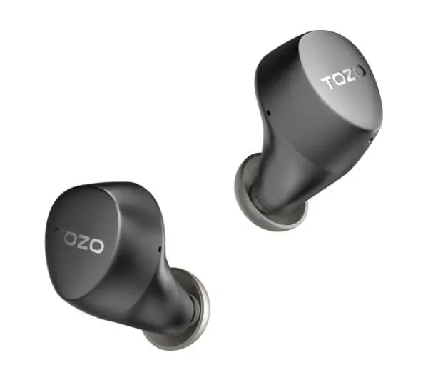 Tozo Agile Dots Dokanałowe Bluetooth 5.3 Czarny
