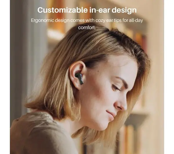 Tozo Agile Pods Dokanałowe Bluetooth 5.3 Czarny