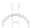 Kabel Baseus USB do USB-C Superior 100W 1,5m Biały