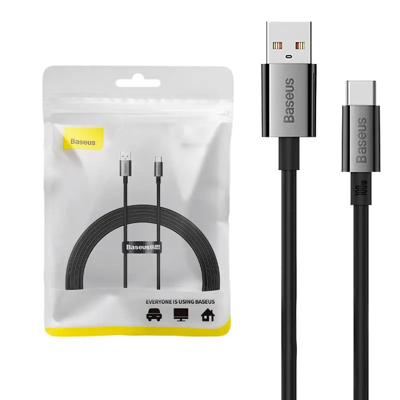 Kabel Baseus USB do USB-C Superior 100W 2m Czarny