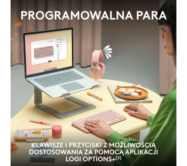 Logitech Pebble 2 Combo  Różowy