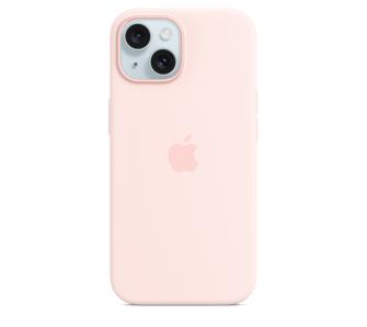 Etui Apple silikonowe z MagSafe do iPhone 15 Jasno-różowy