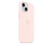 Etui Apple silikonowe z MagSafe do iPhone 15 Jasno-różowy