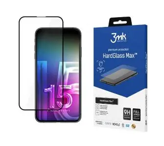 Szkło hartowane 3mk HardGlass Max do iPhone 15 Plus