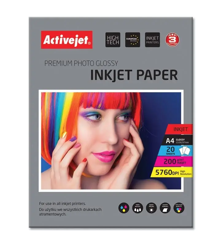 Papier fotograficzny ActiveJet AP4-200G20 20 Arkuszy
