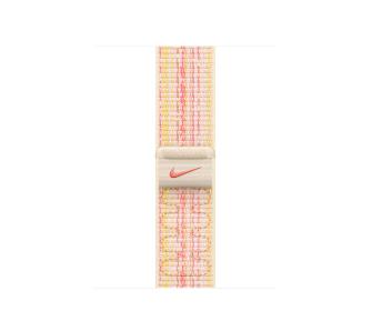 Opaska Apple sportowa Nike w kolorze księżycowej poświaty/Różowym do koperty 45 mm