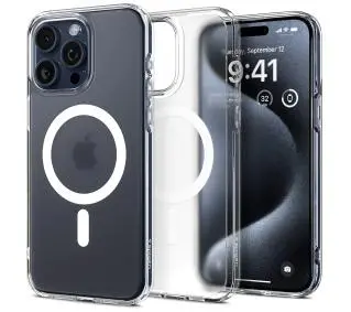 Spigen Ultra Hybrid MagFit do iPhone 15 Pro frost clear