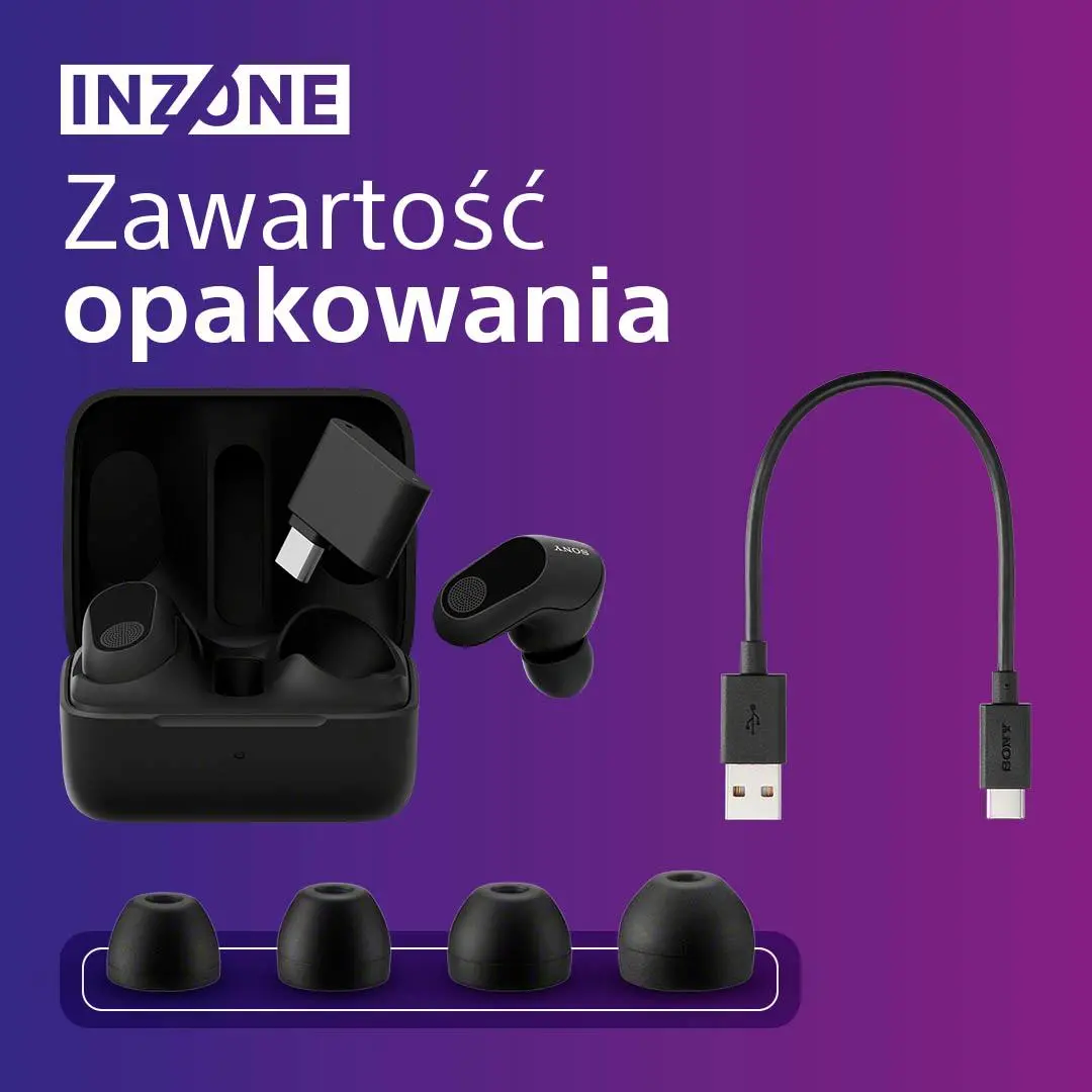 SONY INZONE Buds ワイヤレスイヤホン　ブラック Słuchawki Sony INZONE Buds czarne (WF-G700NB) - Opinie i