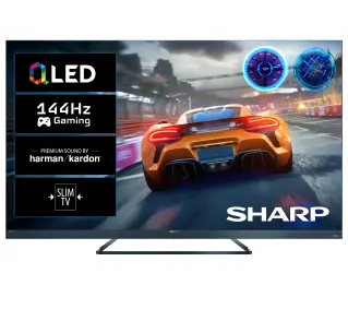 Sharp 75FQ8EG  75" QLED 4K 144Hz Google TV Funkcje AI Dolby Vision Dolby Atmos DTS:X HDMI 2.1 DVB-T2 - Kup na Raty - RRSO 0%
